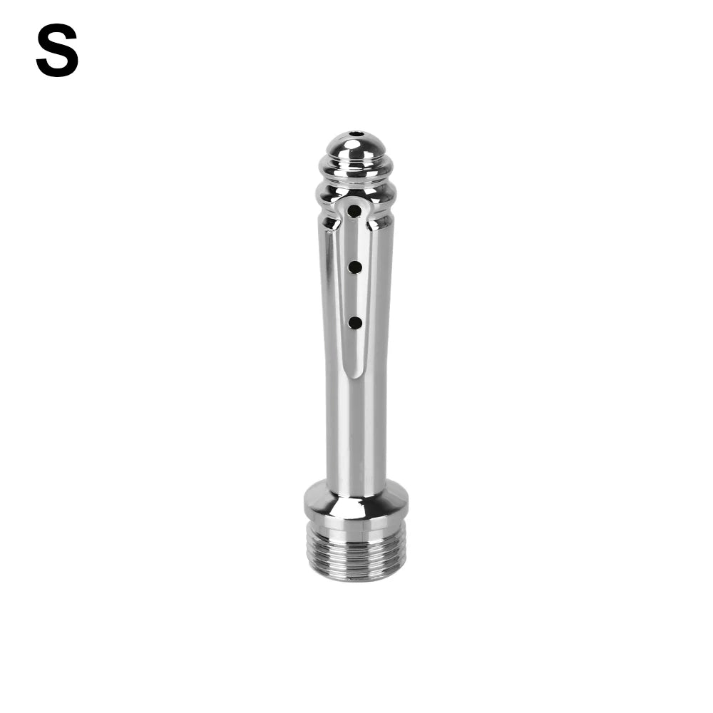 Metal Anal Enema Cleaning Shower Vaginal Wash Colonic Douche Nozzle 7 Holes Side Opening