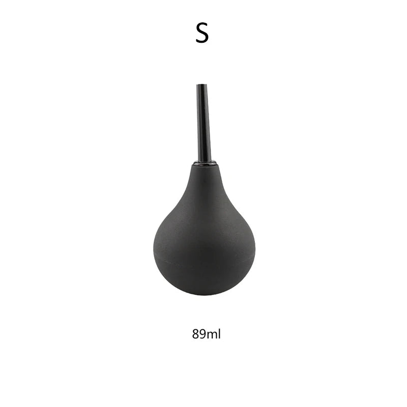 Enema Rectal Shower Cleaning System Silicone Gel Black Ball For Anal Anus Colon Enema Anal Cleaning Anal Plug Adult Products