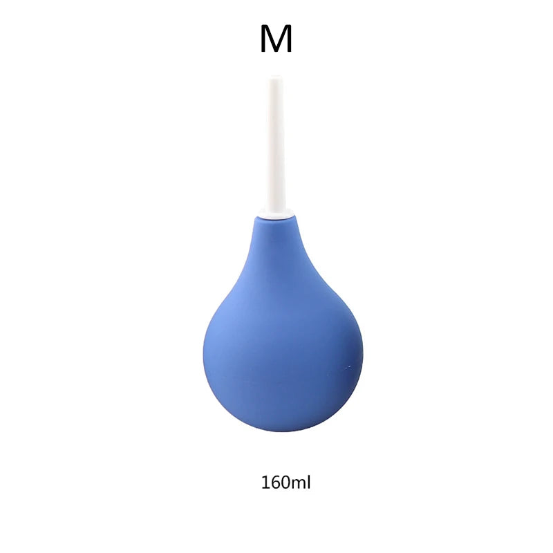 Enema Rectal Shower Cleaning System Silicone Gel Black Ball For Anal Anus Colon Enema Anal Cleaning Anal Plug Adult Products