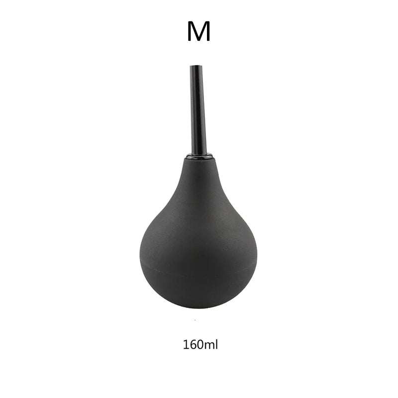 Enema Rectal Shower Cleaning System Silicone Gel Black Ball For Anal Anus Colon Enema Anal Cleaning Anal Plug Adult Products