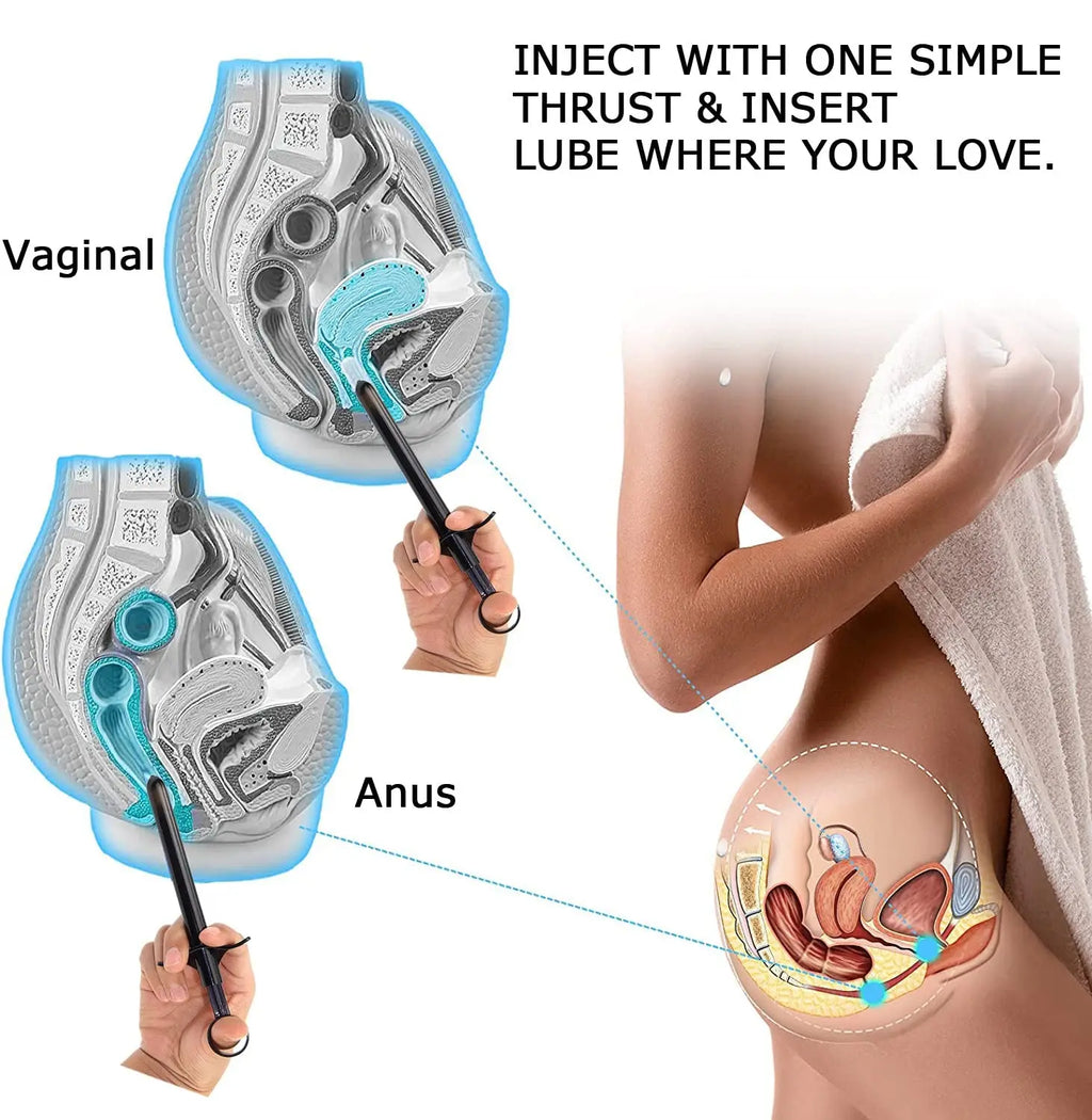 Personal Lubricant Shooter Lubricant Injection Applicator Lubricant Injector 10ml Mini Lubricant Lunchbox with Precise Scale