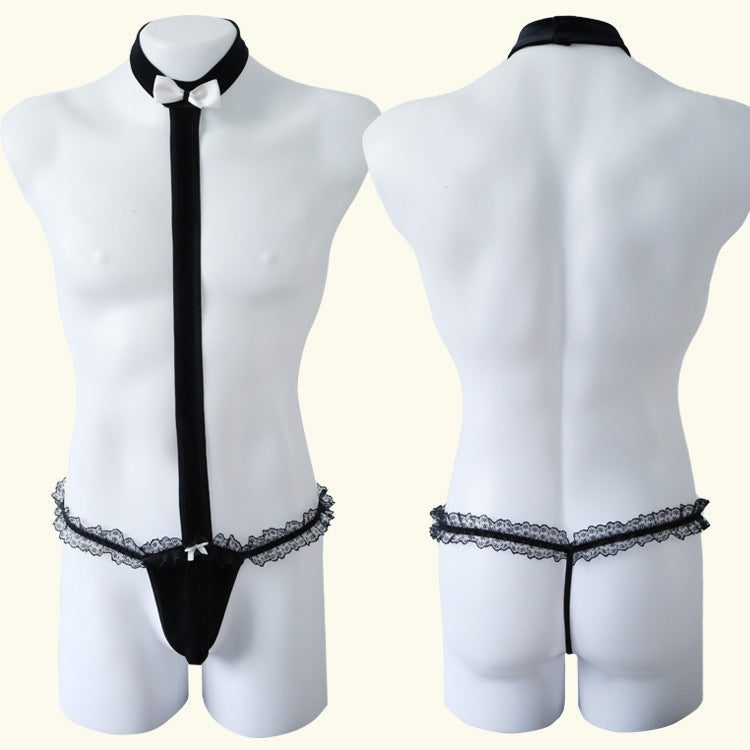 Sexy underwear, sexy lace, three-point one-piece, men's underwear, uniform, men's mannequin cross-dressing uniform, one piece is sent on behalf of others.