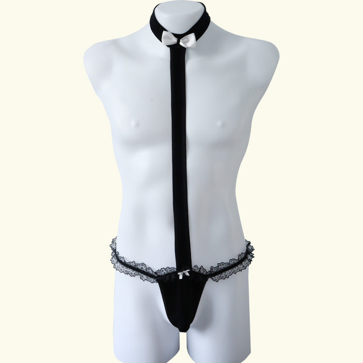 Sexy underwear, sexy lace, three-point one-piece, men's underwear, uniform, men's mannequin cross-dressing uniform, one piece is sent on behalf of others.