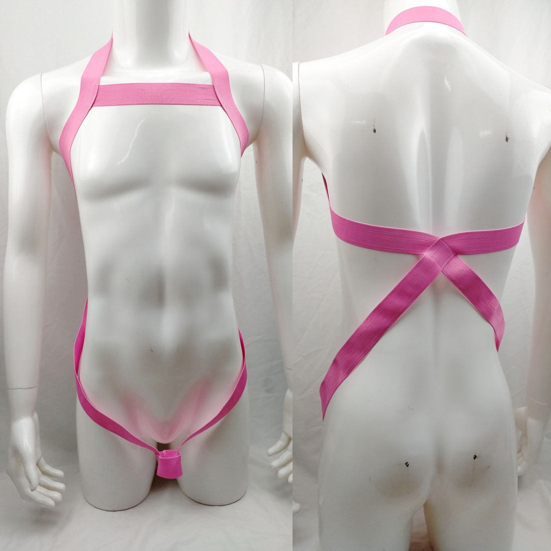 Men's erotic underwear, showing off the big chest strap, showing muscle stage performance clothes are hot and tight-fitting charm spotlight