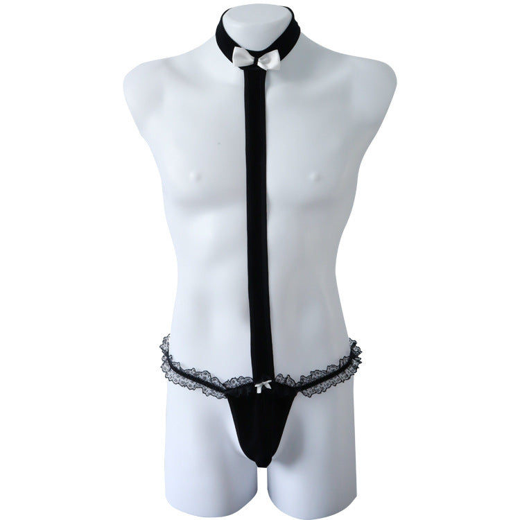 Sexy underwear, sexy lace, three-point one-piece, men's underwear, uniform, men's mannequin cross-dressing uniform, one piece is sent on behalf of others.