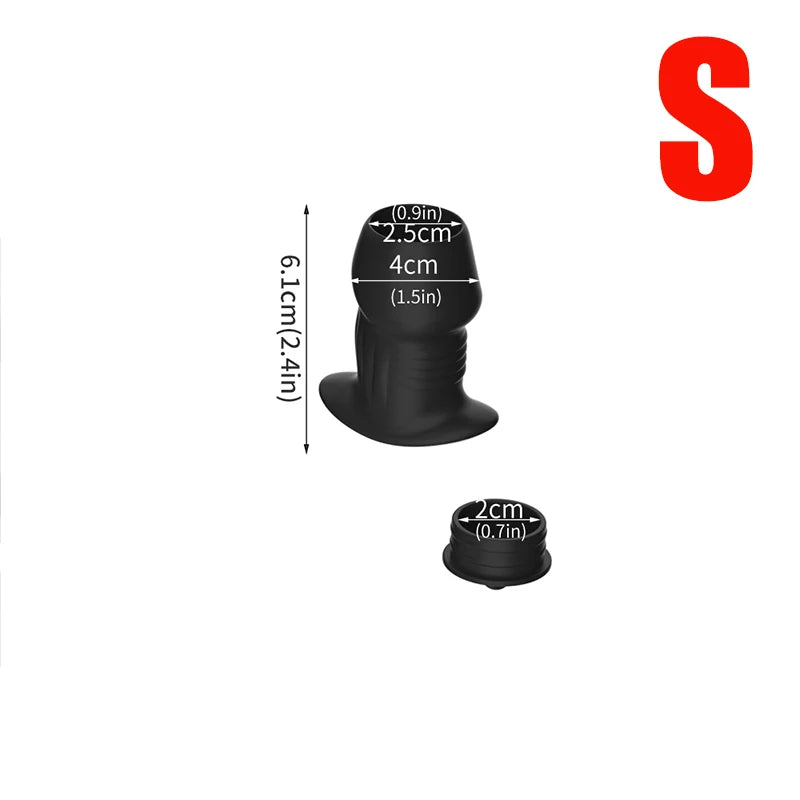 Hollow Anal Plug With Stopper Anal Dilator Anus Tunnel Expansion Prostate Massager Sex Toy Vaginal Anchor Shower Enema Butt Plug