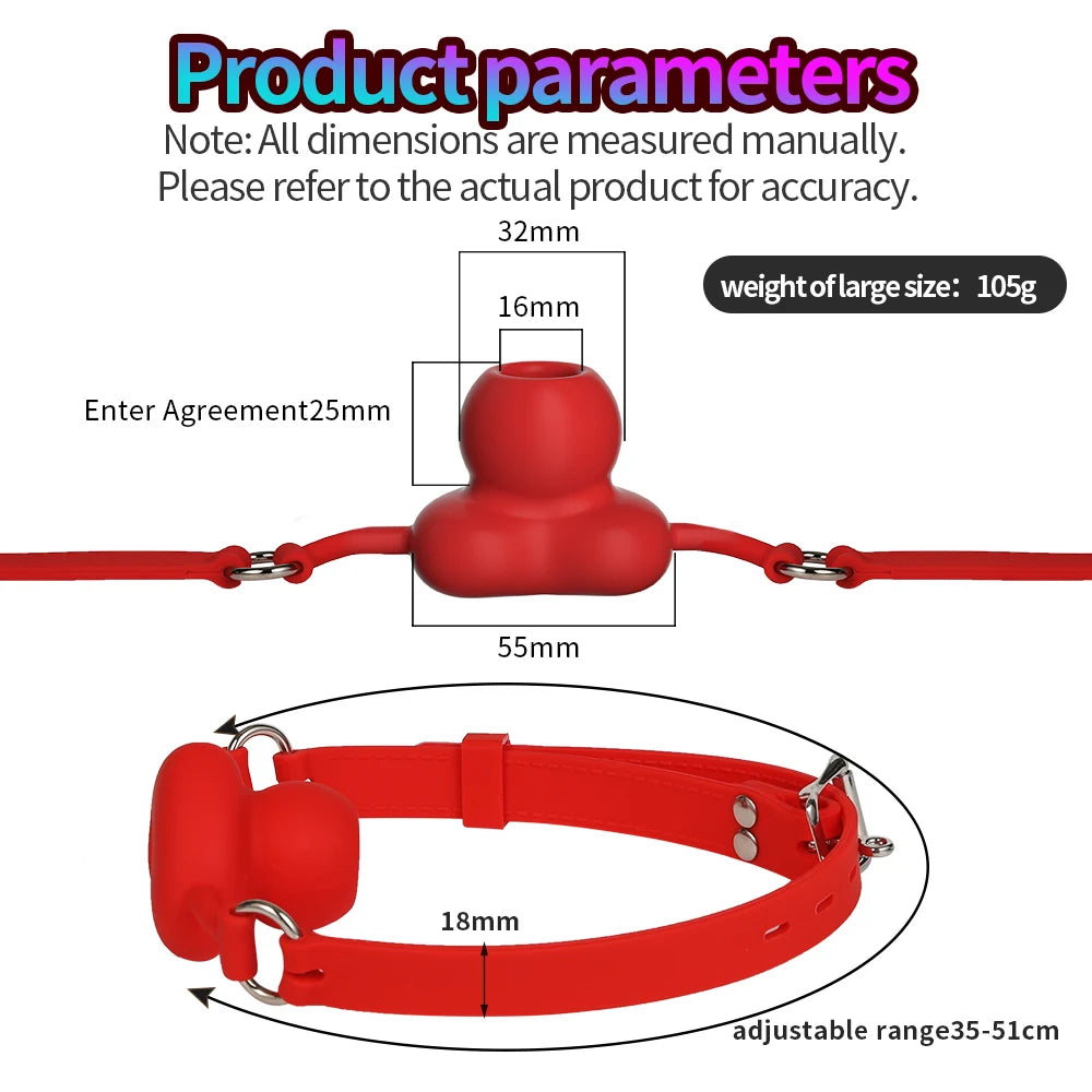 Silicone Mouth Gags BDSM Breathable Ball Gag Adjustable Belt Mouth Adult Games Erotic Sex Toys For Couple Role Play Sexyshop