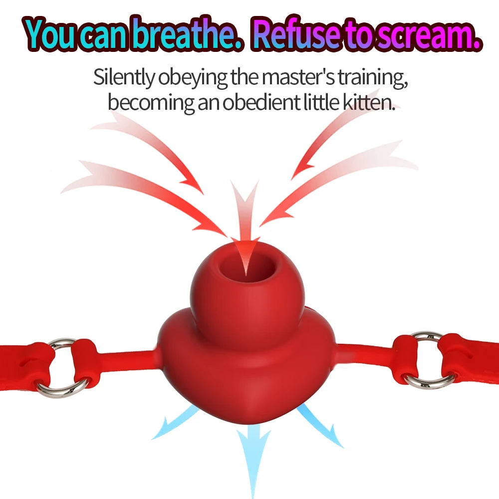 Silicone Mouth Gags BDSM Breathable Ball Gag Adjustable Belt Mouth Adult Games Erotic Sex Toys For Couple Role Play Sexyshop