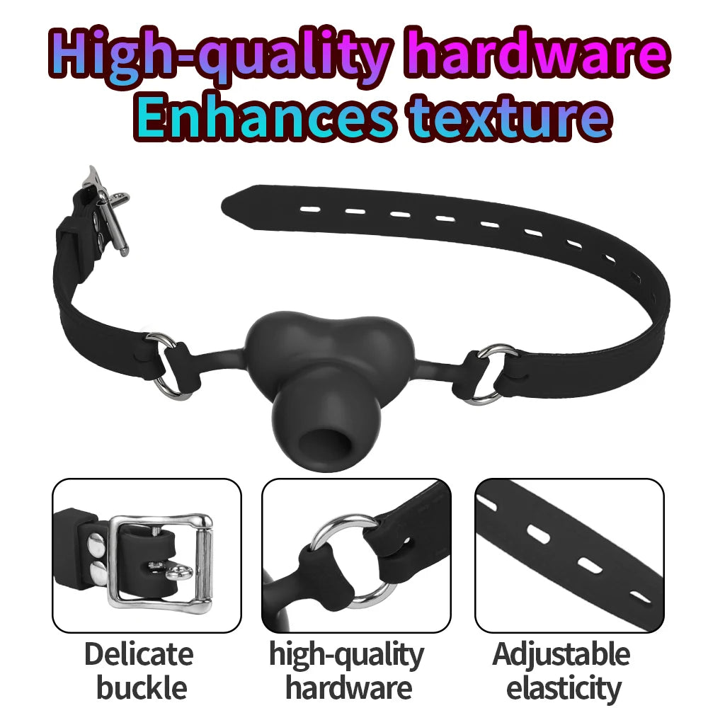 Silicone Mouth Gags BDSM Breathable Ball Gag Adjustable Belt Mouth Adult Games Erotic Sex Toys For Couple Role Play Sexyshop