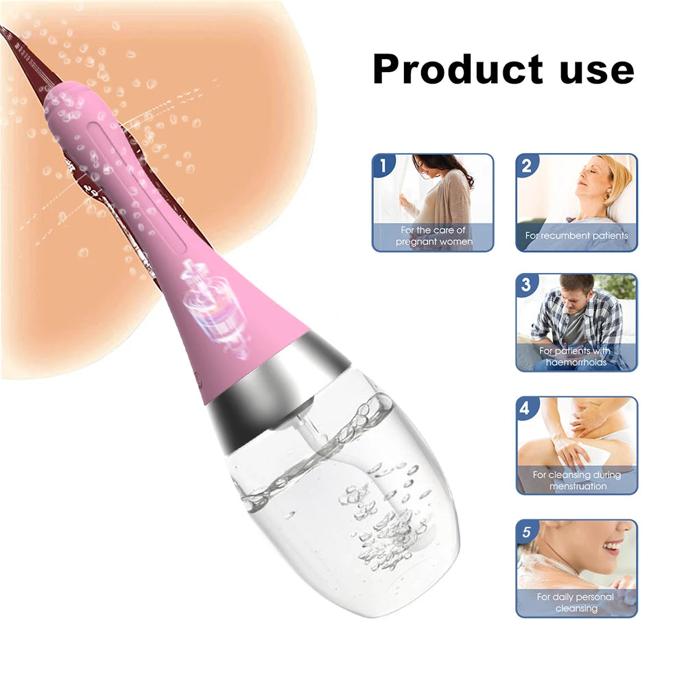 Anal Cleaner Silicone Health Automatic Enema Sex Colon Vaginal Tool Anal Plug Butt Douche Shower Cleaning Enemator for Men Women