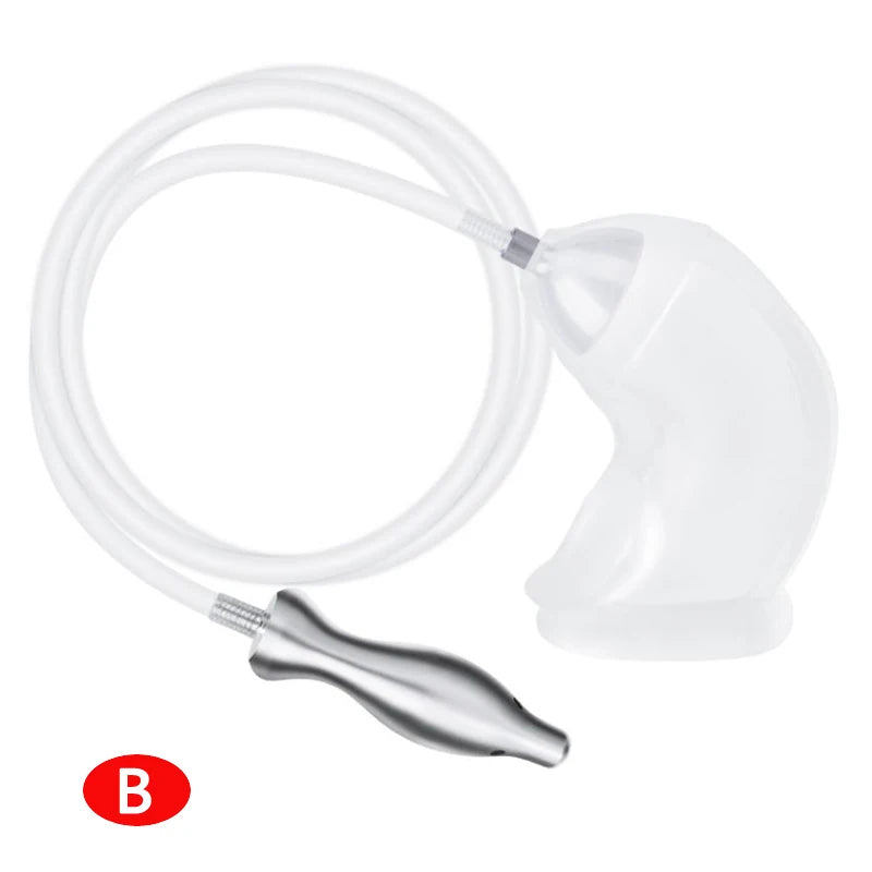 Enema Kit For Men Penis Sleeve Chastity Anal Plug Douche Cleaning Buttplug Ass Metal Butt Plugs Soft Cock Cage Adult Sex Toys