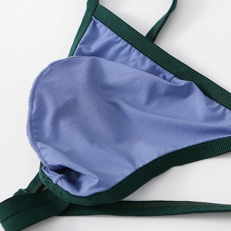 Low Waist Breathable G-Strings & Thongs for Men Sexy and Quick-drying T-back Underwear