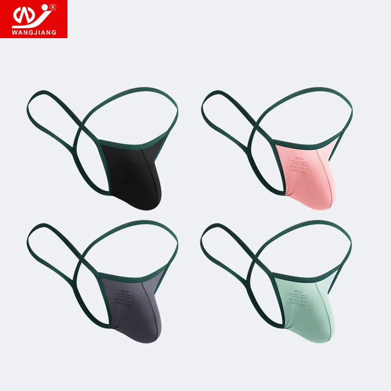 Low Waist Breathable G-Strings & Thongs for Men Sexy and Quick-drying T-back Underwear