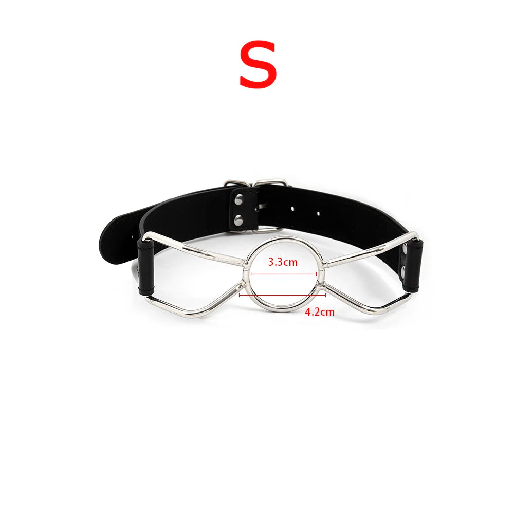 3 Size Metal Mouth Gag Forced Open Mouth Gag BDSM Harness Fetish Sex Toys For Adult Games Sex Accessories