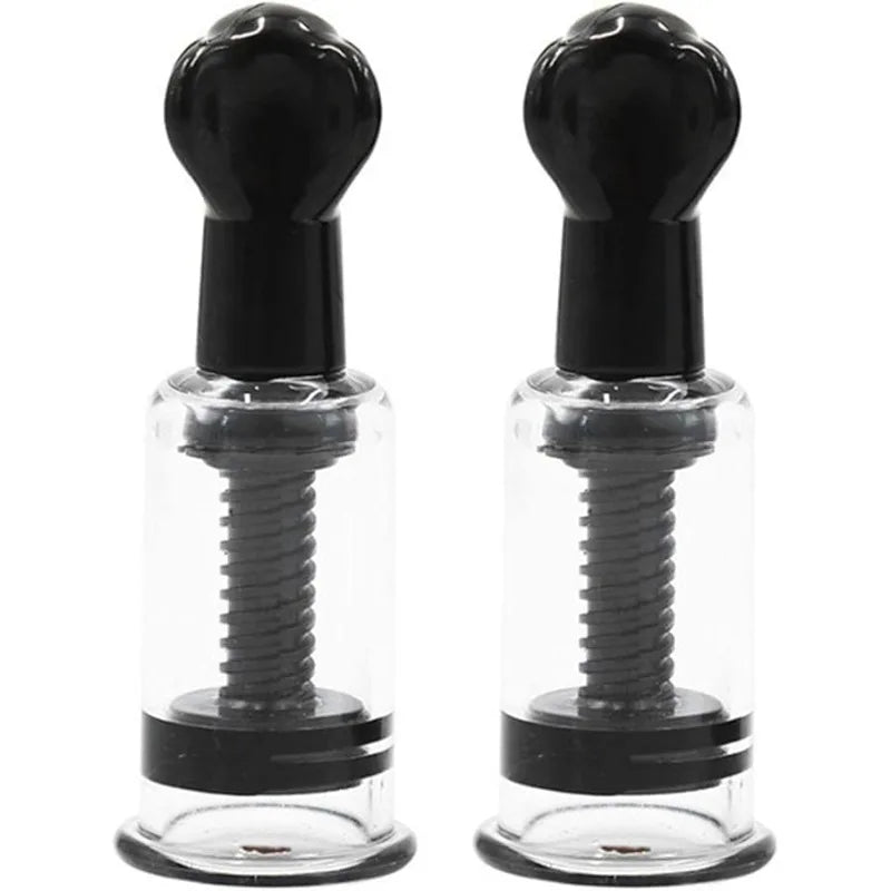 2pcs BDSM Adult Nipple Suction Cup Breast Clitoris Sucker Erotic Nipple Clamp Pump Adult Game Breast-fed Sex Toys for Women Men