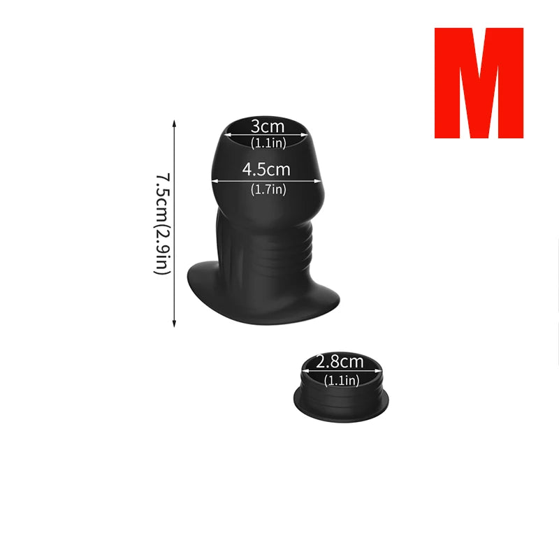 Hollow Anal Plug With Stopper Anal Dilator Anus Tunnel Expansion Prostate Massager Sex Toy Vaginal Anchor Shower Enema Butt Plug