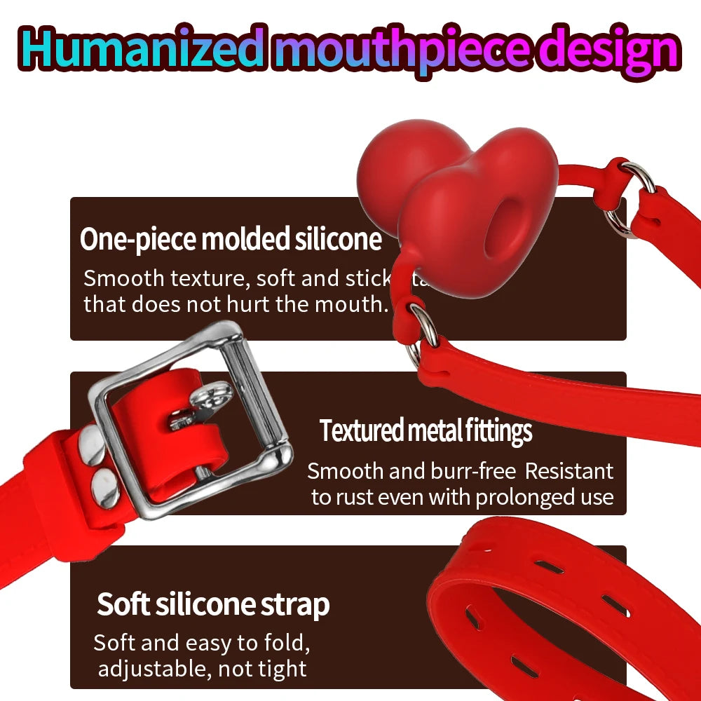 Silicone Mouth Gags BDSM Breathable Ball Gag Adjustable Belt Mouth Adult Games Erotic Sex Toys For Couple Role Play Sexyshop